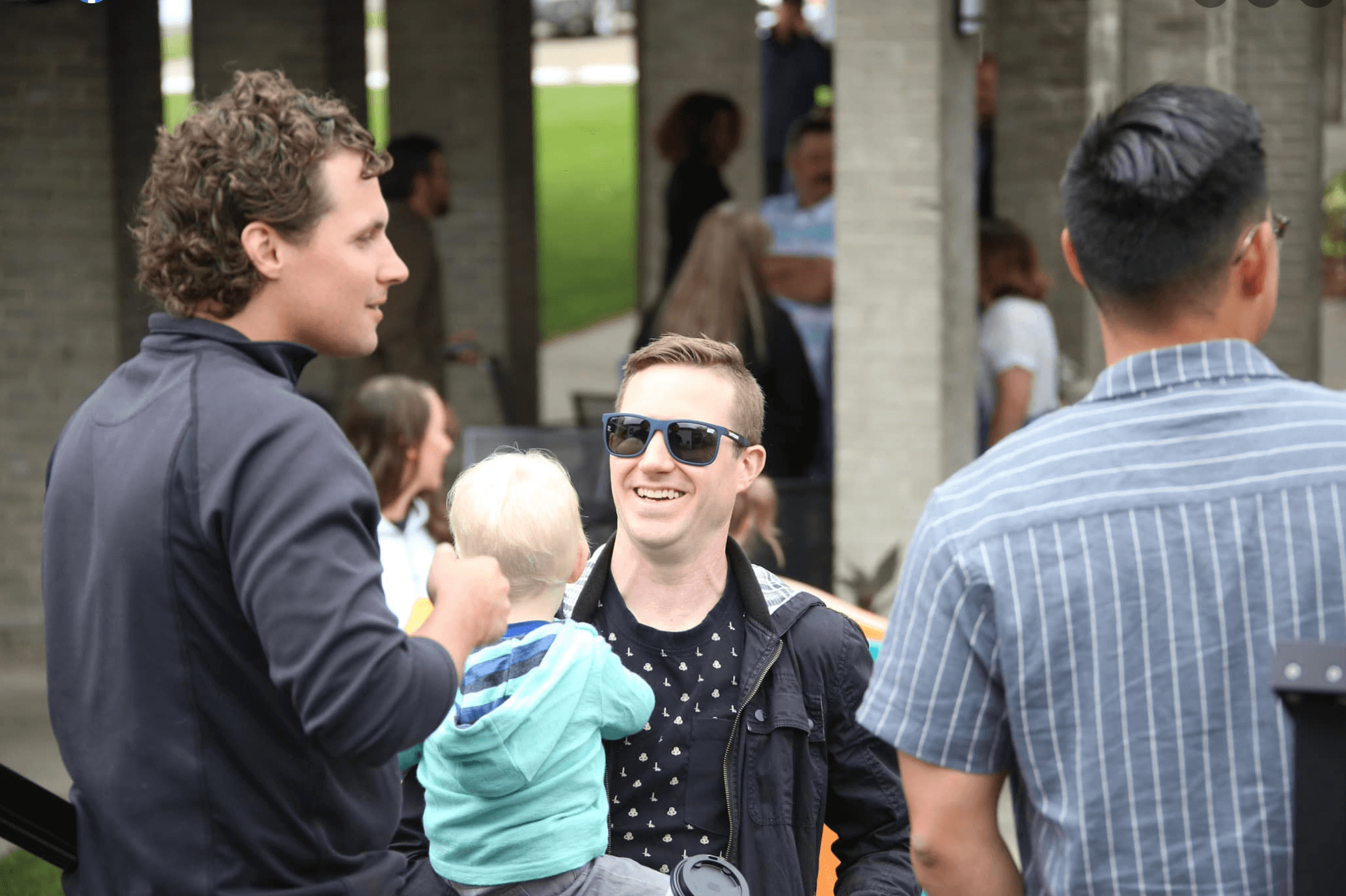 People enjoying a conversation during Sunday Service